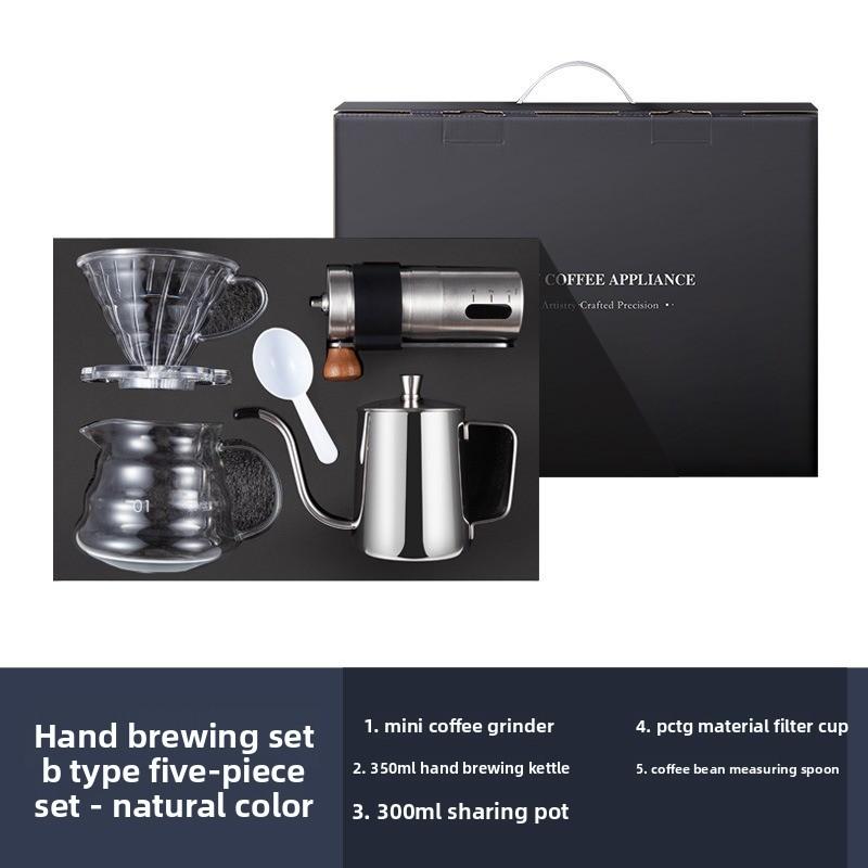 Hand-poured Coffee, Drip Coffee Filter, Coffee Grinding, Hand-poured Coffee Set
