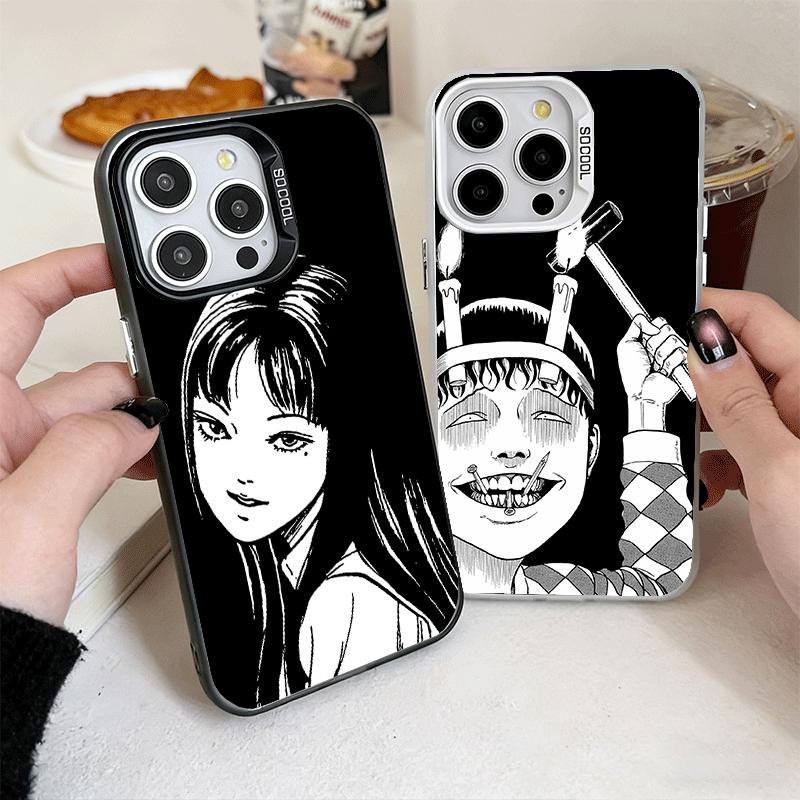 Japanese Horror Anime Soft Phone Case for iPhone 15 16 17 Pro Max 17Air 16E 14 Plus 13 12 Mini Shockproof Cover Back Shell