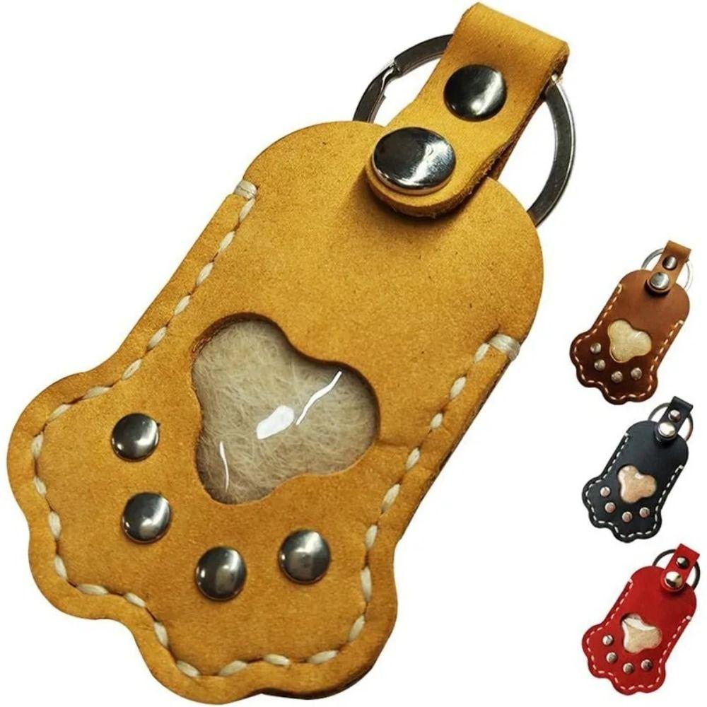 PU Leather Dog Hair Storage Pendant Cat Dog Fur Container Pendant  Jewelry Accessories