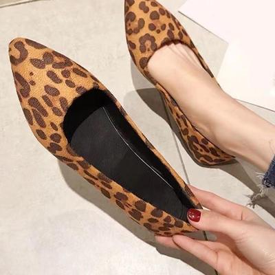 Spring and Summer Footwear Sexy Pointed Shoes Shallow Flat Shoes Simple.
