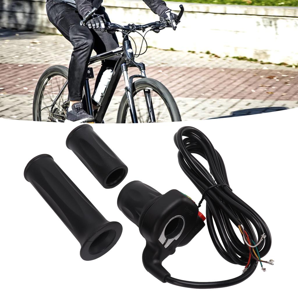 Electric Bike Throttle Grip 22mm Handle Diameter Stable Sensitive 48V Electric Bike Accelerator Handle Grips