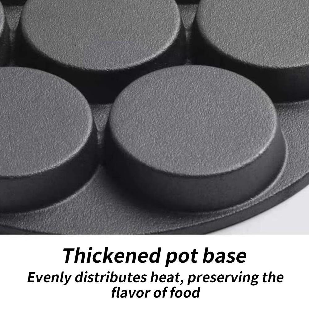 Cast Iron Cast Iron Pancake Pan 7-Hole Grilling Frying  for Breakfast Crepe Steak Pizza Baking