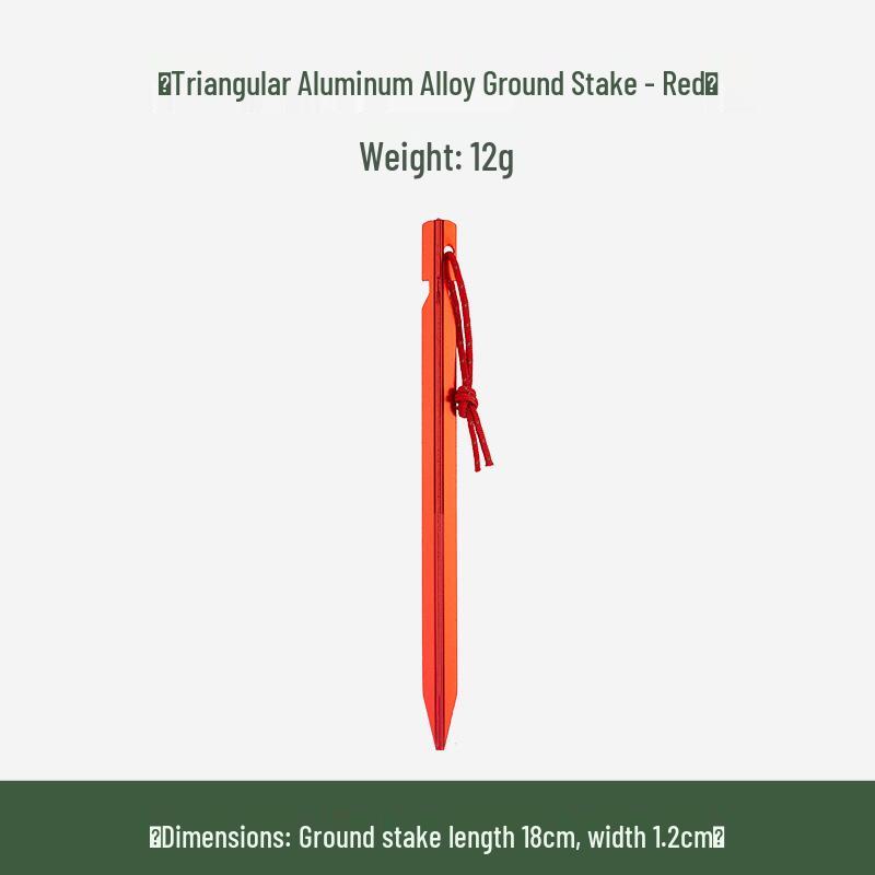 

Portable Aluminum Ground Stakes for Camping - Windproof & Reinforced Triangular Design