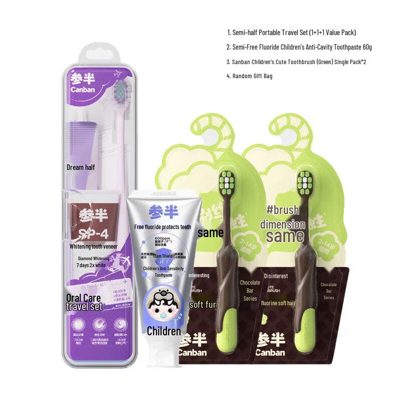 Canban Toothpaste Travel Set & Kids Oral Care Gift Pack