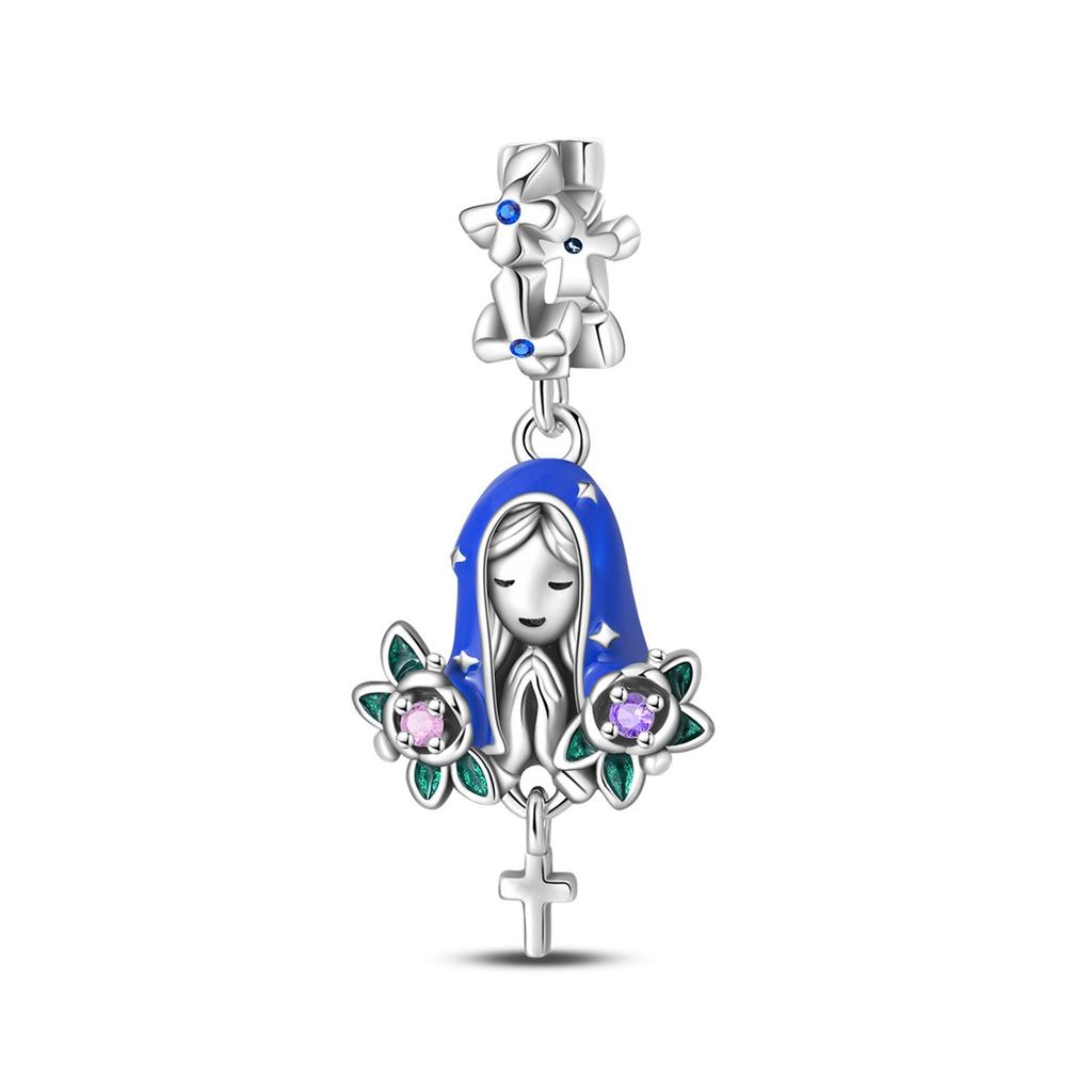Fashion Guardian's Hand Demon's Eye Charm Charm Charm Beads DIY Jewelry Bracelet Accessories Women's 925 Silver