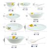 VISIONS Corning Gold Ginkgo 58-Piece Glass Dinnerware Set
