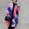 Simple Gradient Colour Oil Painting Ladies Air-conditioning Room Shawl Liqin Satin Silk Scarf