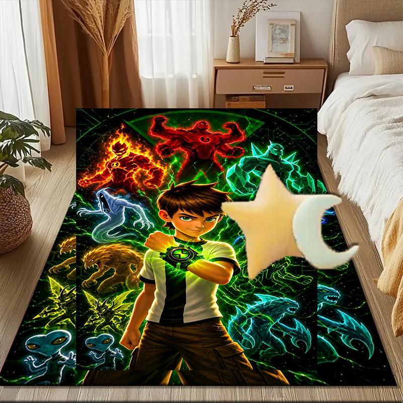 Ben Alien Force Floor Mat for Living Room, Game Rooms, Office, Bedroom, Office Floor Mat Playful Design, Christmas Fan Gifts