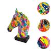 Equine Head Sculpture Home Accent Resin Figure for Living Space Office Decor