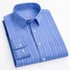 New Men's Stretch Anti-Wrinkle Striped Shirt Men's Long Sleeve Formal Plaid Shirt Men's Slim Fit Social Business Shirt S-5XL