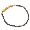 Smoky Topaz Gemstone Handmade 925 Sterling Silver Bracelet 7-8" KJ-1012