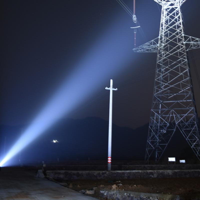 Ultra-High Power Flashlight Digital Electronic Display Waterproof Torch Zoom Hand Light Outdoor Camping Lantern