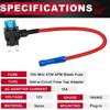 MKBKLLJY 12PCS Mini Fuse Tap Car Additional Circuit Fuse Tap Adapter 15A Mini