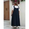 Frühling Sommer Große Größe Locker Lässig A-Linie Latzkleid Neu Damen Einfarbige Elegante Ärmellose Party Urlaubs Langes Kleid Einfache Mode Kleidung
