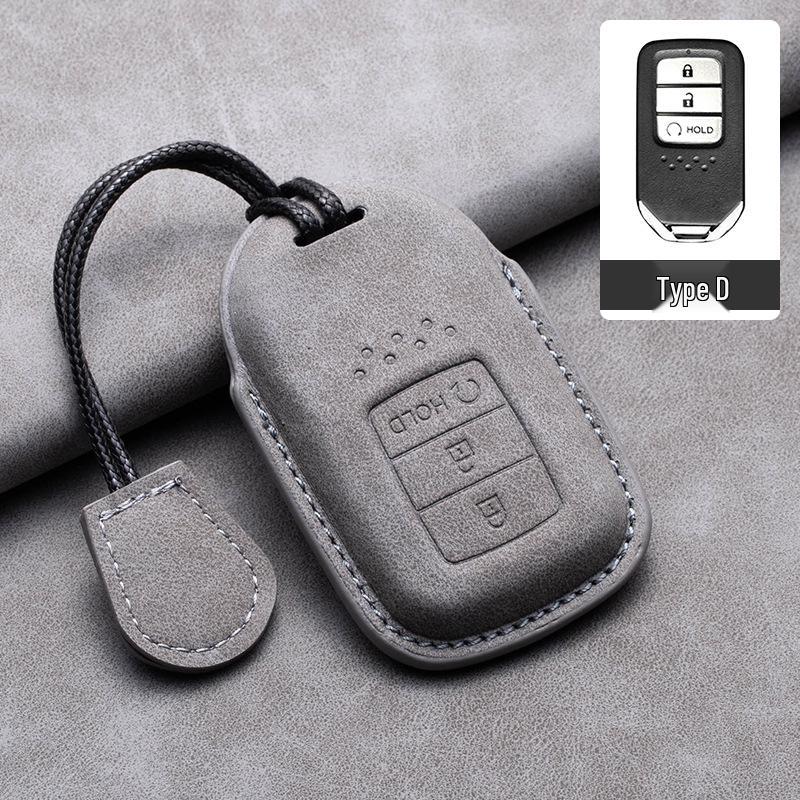 Compatible Leather Key Cover for GAC Toyota CRV, Crown, Accord, Civic, Haoying, and Inspire