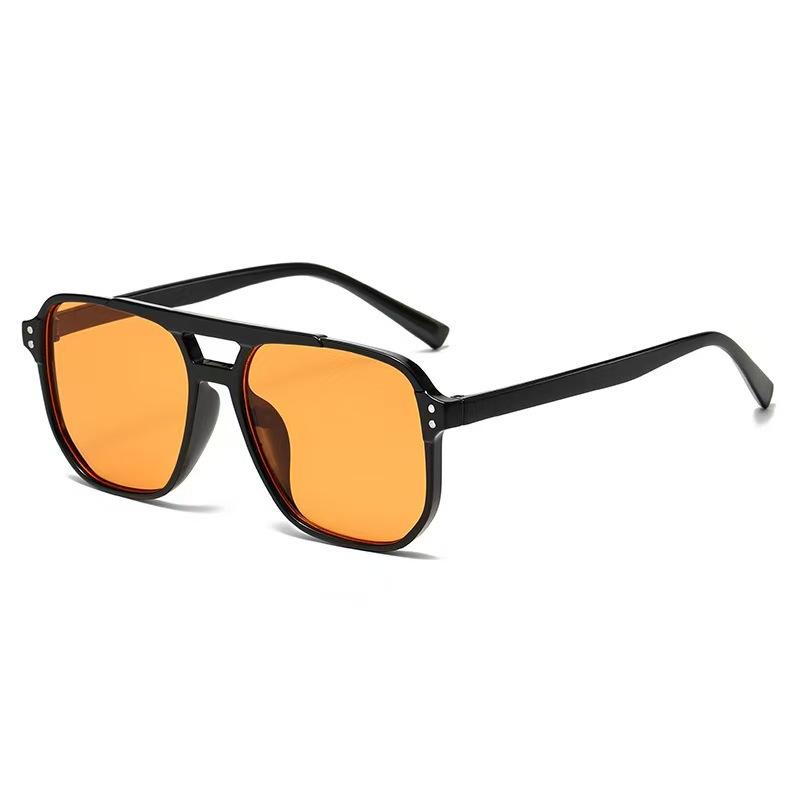 Punk Square Frame Sunglasses Anti-UV Beach Eye Protection Black Shades Glasses Travel Accessories Retro Sunglasses For Women Men