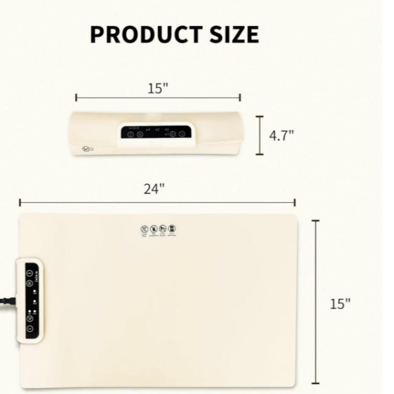 Foldable Food Warmer Fast Heating Tabletop Food Warmer Full Surface Silicone Heating Hot Plate Adjustable Temperature Settings