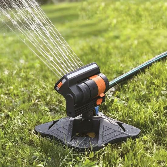16-Nozzle Oscillating Sprinkler Adjustable Spray Mist Sprinkler 360-Degree Automatic Rocking Sprinkler for Garden Backyard Lawn Irrigation