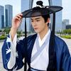 Cultural Theme Black Hat with Ancient Design in Polyester Fabric Hollow Woven Hat for Costume Event and Daily Fashion