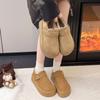 Women's Fashion Lightweight Soft Sole Winter Warm Fur One Snow Boots Padded Lined Non-slip Casual Sports Cotton Boots