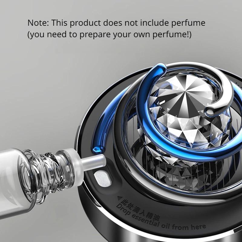 Car Air Freshener Creative Solar Rotation Perfume Diffuser Small Lasting Fragrance Air Purifier Car Interior Accessories