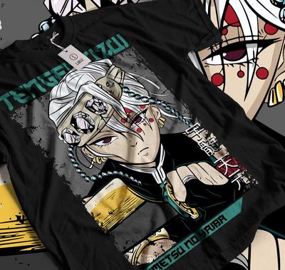 Tengen Uzui T-shirt Demon Slayer Anime Matsuri No Kami Stronger Hashira  015