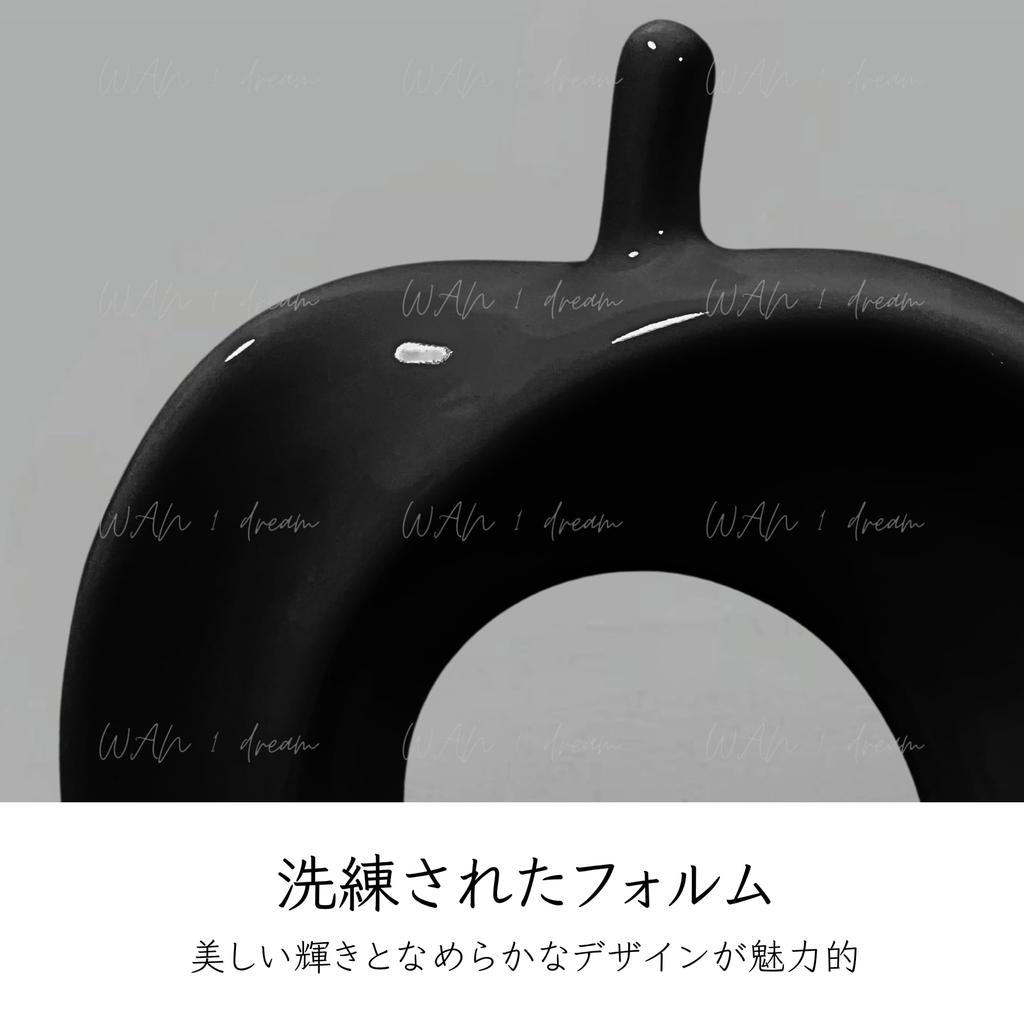 Apple-shaped Ceramic Object, 10 Colors Available, Modern Decor, Nordic Style, Art Accessory, Perfect for Gifts, Black
