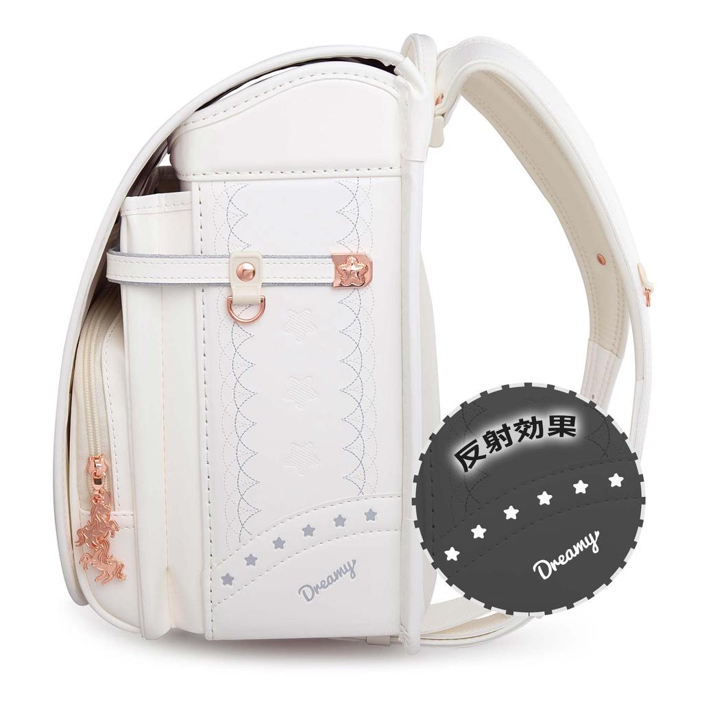 Coulomb Latest Unicorn Model School Bag Randoseru Premium Synthetic Leather with Transparent Cover