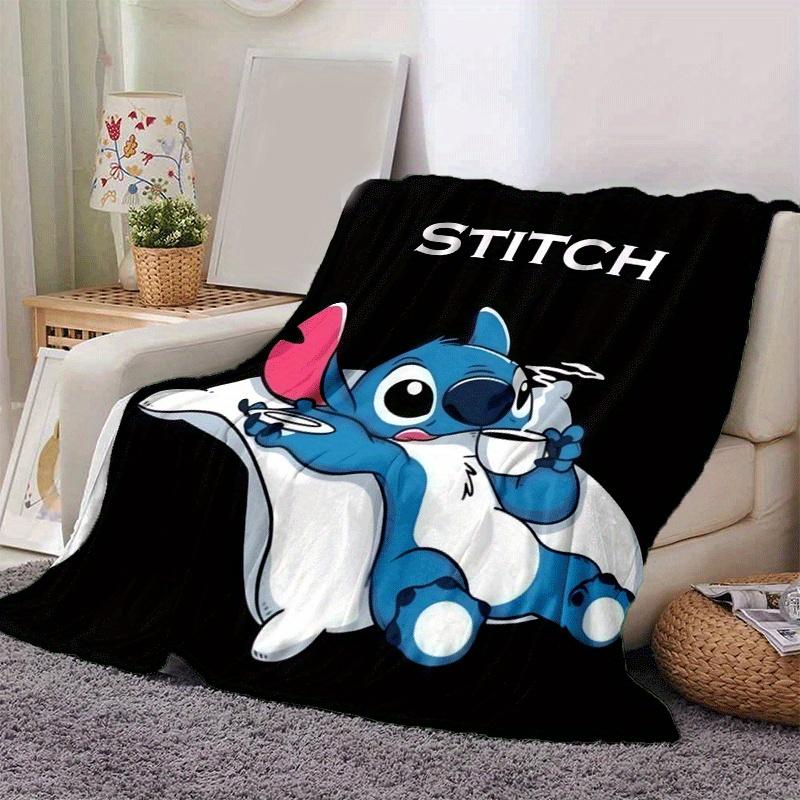 1pc Stitch Printing Blanket - Soft, All-Season Throw for Living Room, Beroom,Personalize Gift with Aorable Cartoon Esign