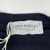 JOHN SMEDLEY BEAMS Exclusive HAYES NVxGR 30G Cotton Short Sleeve Knit tops L NavyUsed