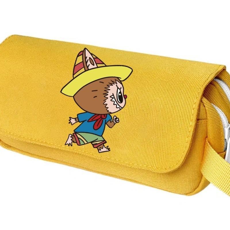 New Large-capacity Double-layer Handheld Pencil Bag for Primary and Secondary School Students