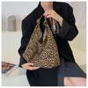 Leopard Print Diagonal Cross Large Capacity Single Shoulder Canvas Bag