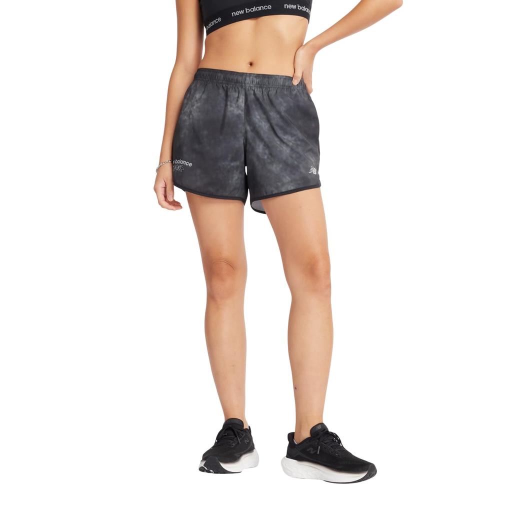 Special Edition Printed 5 Inch Shorts BK [New Balance] Women's (No Inner) (AWS5105Y) (Black)