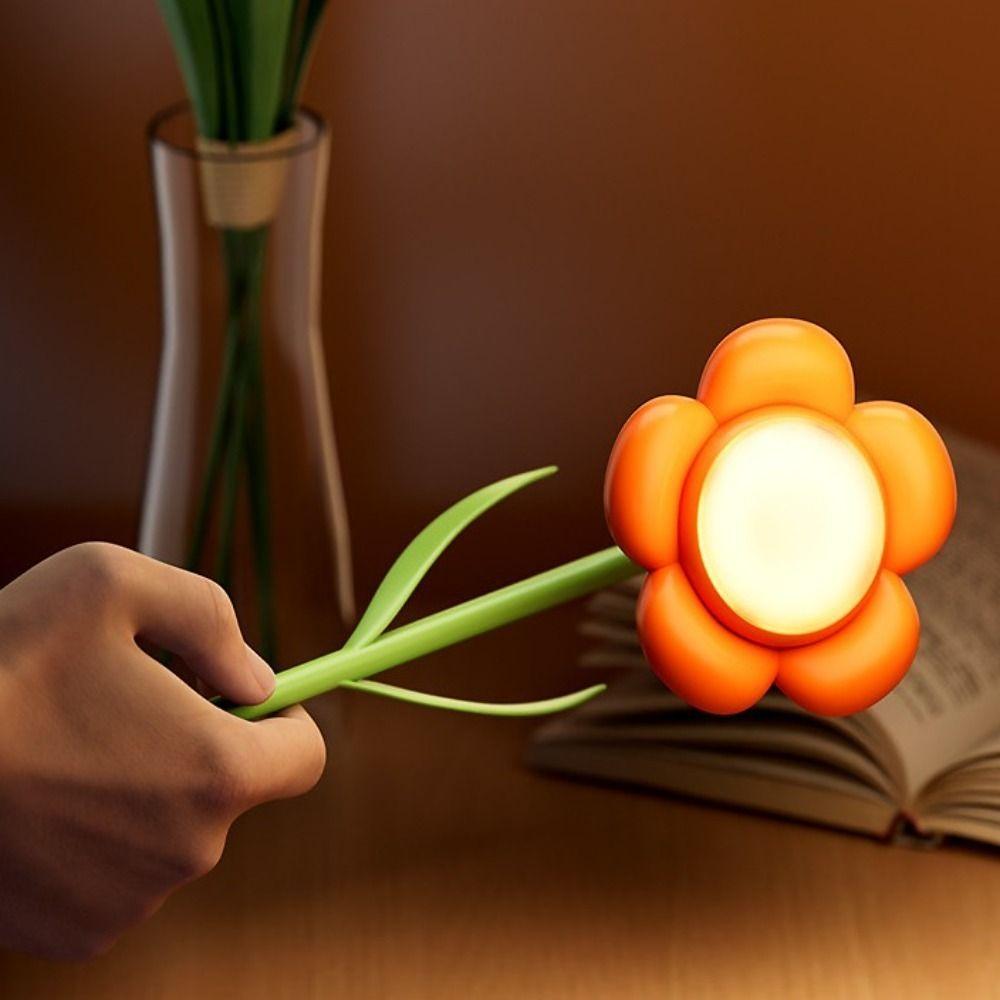 Kleine Buchlampe LED-Lampe Augenschutz Schreibtischlampe Mini Blume Nachtlicht Schreiben