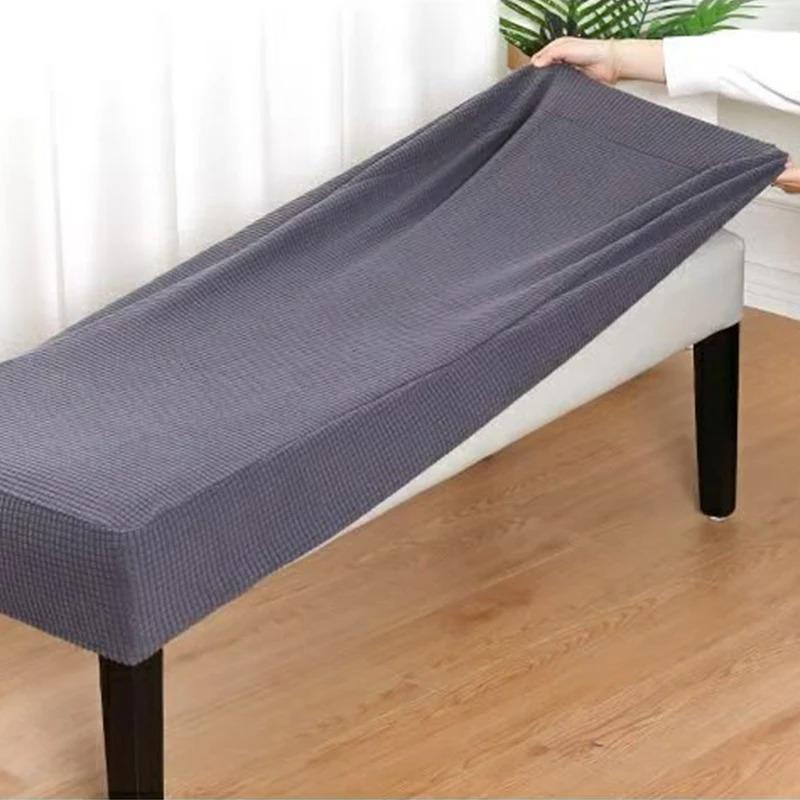 1PC Elastic Long Stool Cover Living Room Anti-Dust Removable Slipcover Washable Bench Seat Protector Home Decoration
