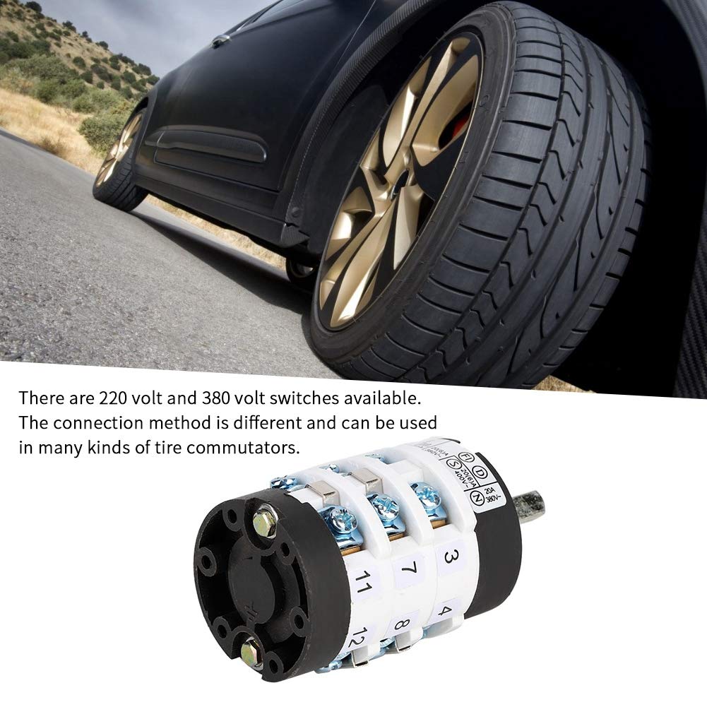 Gorgeri Car Tire Changer Switch, Tire Changer Machine Motor Forward Reverse Switch Car Repair Tool White 20A