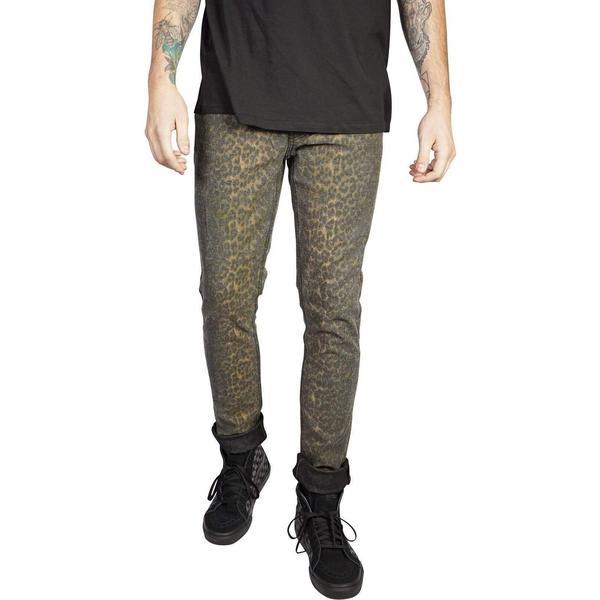 Lip Service Mens Stretch Twill Needle Fit Leopard Denim Unisex T-Shirt S