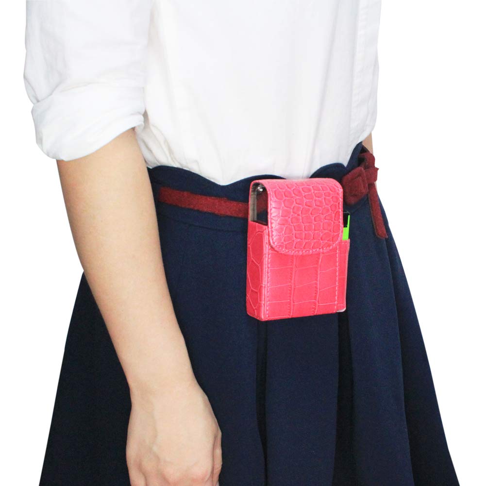 Portable PU Leather Cigarette Case Cover Gas Lighter Holder Box Waist Pocket Pack Belt Bag Smoking Accessories Gadgets for Men