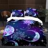 Sun Moon King Queen Duvet Cover Boho Magic Style Bedding Set For Teens Adults Golden Exotic Tribe 2/3pcs Polyester Quilt Cover