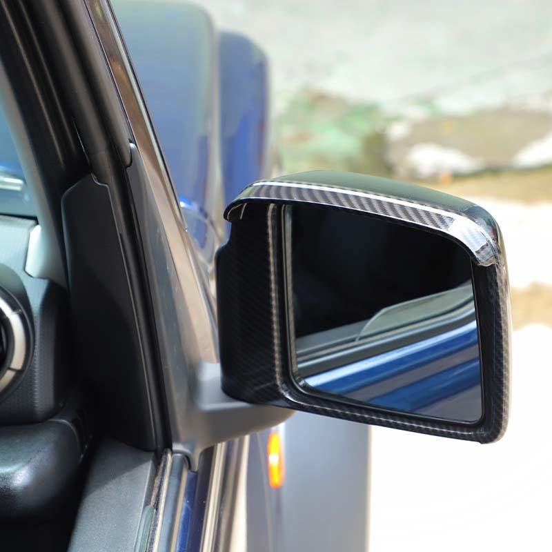 Car Rearview Mirror Rain Eyebrow Decorative Frame Cover For Suzuki Jimny 2019 Up Exterior Accessories, ABS Plastic