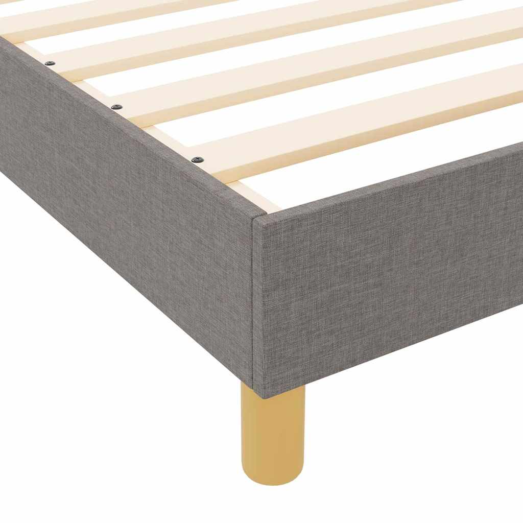 Bed Frame with Headboard Taupe 160 x 200 cm Fabric