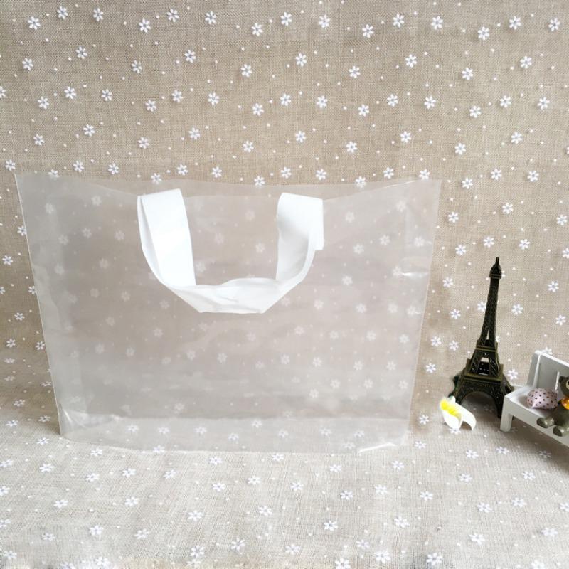 Thick Colored Tote Pocket Plastic Gift and Clothing Packag Bags Shopping Pouch DIY Handmade Clothing Stationery Dessert Cake Multi Functional Handbag