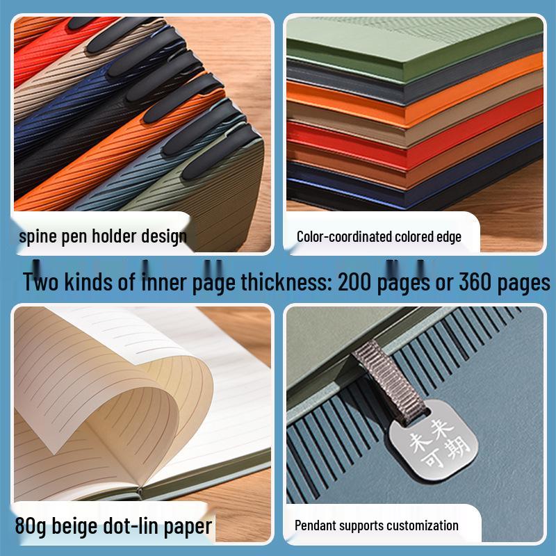 A5 Thickened Custom Leather Notebook: High-Value Business Diary with Optional Logo Printing