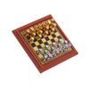 Miniature Chess Set For Dollhouse Accessories And Tabletop Display With Metal Board And Pieces