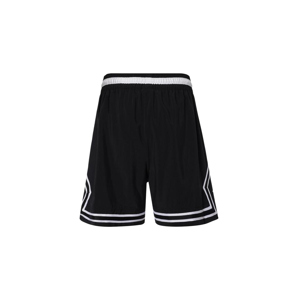 Jordan Striped Lace-Up Straight-Fit Casual Shorts Unisex Bottoms Black FQ2990-010