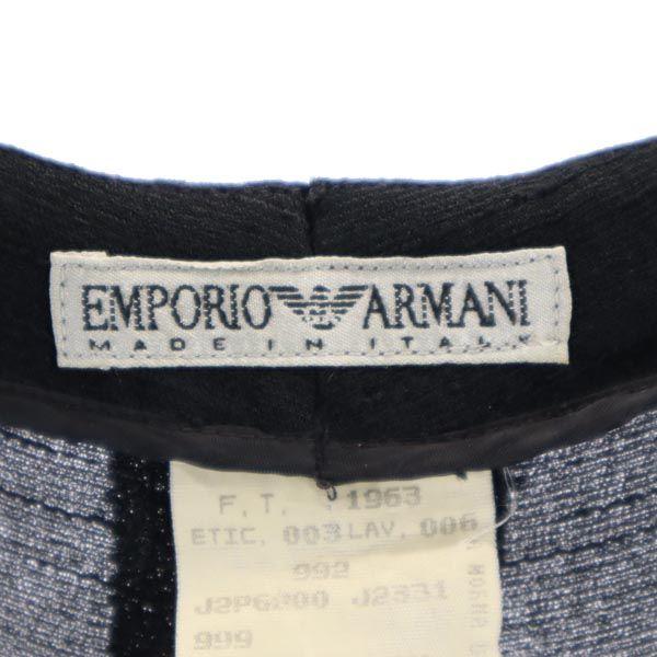 Emporio Armani Made In Italy Wide Straight Pants 38 Black Women Used