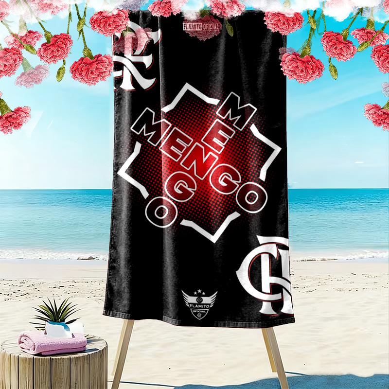 Flamengo Aufdruck Strandtuch, Großes Weiches Schnelltrocknendes Handtuch für Strand Camping Schwimmen