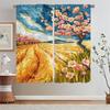 Oleander Blackout Living Room Curtain Tiebacks Kitchen Curtains Salon 2 Pieces Partition Window Curtains On Offer Free Shipping