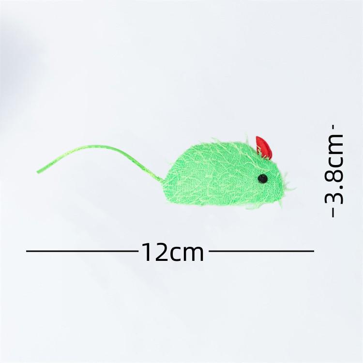 

Кольорова тканина з соснової голки Миша Кіт Жувальна іграшка для саморозваги та зняття нудьги Length 12cm Width 3.8cm