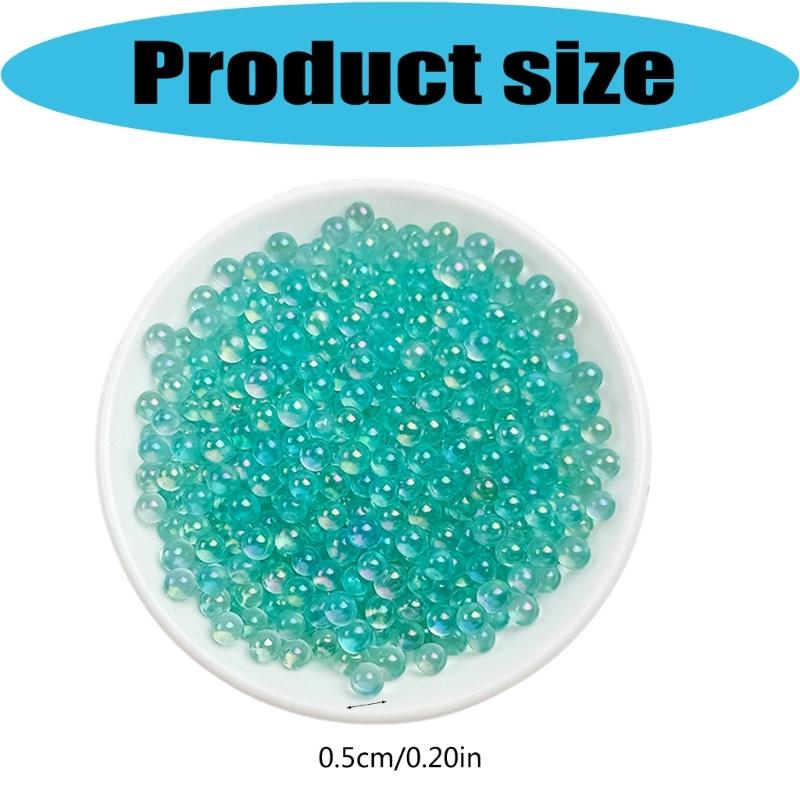 Glass Filler Beads 5 Mm, Round No-Hole Decorative Glass for Vases Styling, Gift Box, Craft Accent Pack